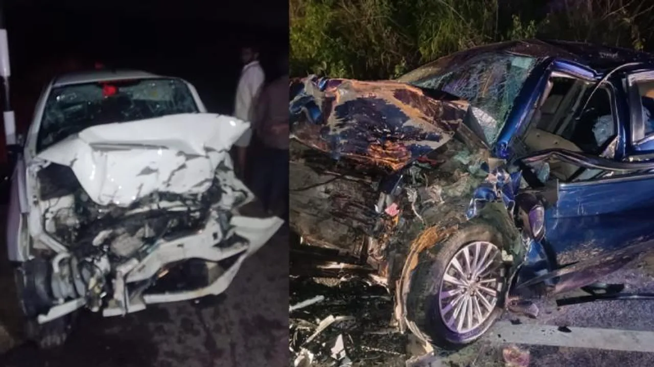 BREAKING: ಭೀಕರ ಅಪಘಾತಕ್ಕೆ ನಜ್ಜುಗುಜ್ಜಾದ ಎರಡು ಕಾರುಗಳು; ಐವರು ದಾರುಣ ಸಾವು