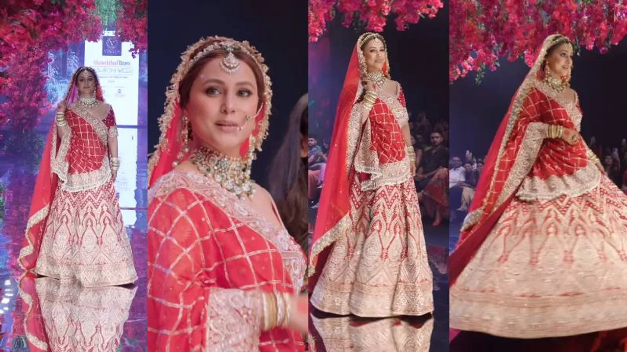 ಸ್ತನ ಕ್ಯಾನ್ಸರ್​ನಿಂದ ಬಳಲುತ್ತಿರೋ ನಟಿಯಿಂದ ರ‍್ಯಾಂಪ್​ ವಾಕ್​.. ಕೆಂಪು ಗೌನ್​ನಲ್ಲಿ ಮುದ್ದಾಗಿ ಕಾಣುತ್ತಿರೋ ಹಿನಾ ಖಾನ್​