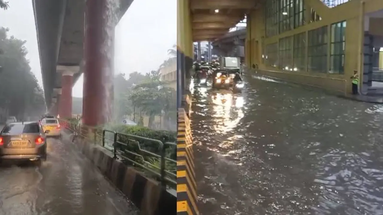 Rain Effect: ಕೆರೆಯಂತಾದ ರಸ್ತೆ, ರಸ್ತೆಯಲ್ಲಿ ಪಲ್ಟಿ ಹೊಡೆದ ಸ್ಕೂಟರ್​ ಸವಾರ.. ಬೆಂಗಳೂರಲ್ಲಿ ಸಾಲು ಸಾಲು ಅವಾಂತರ