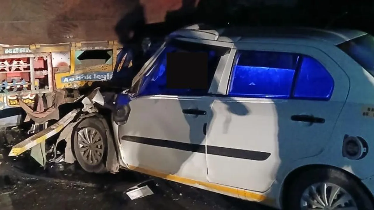 ಬೈಕ್, ಕಾರು ಹಾಗೂ ಲಾರಿ‌ ನಡುವೆ ಭೀಕರ ಅಪಘಾತ.. ಸ್ಥಳದಲ್ಲೇ ಜೀವಬಿಟ್ಟ ನಾಲ್ವರು