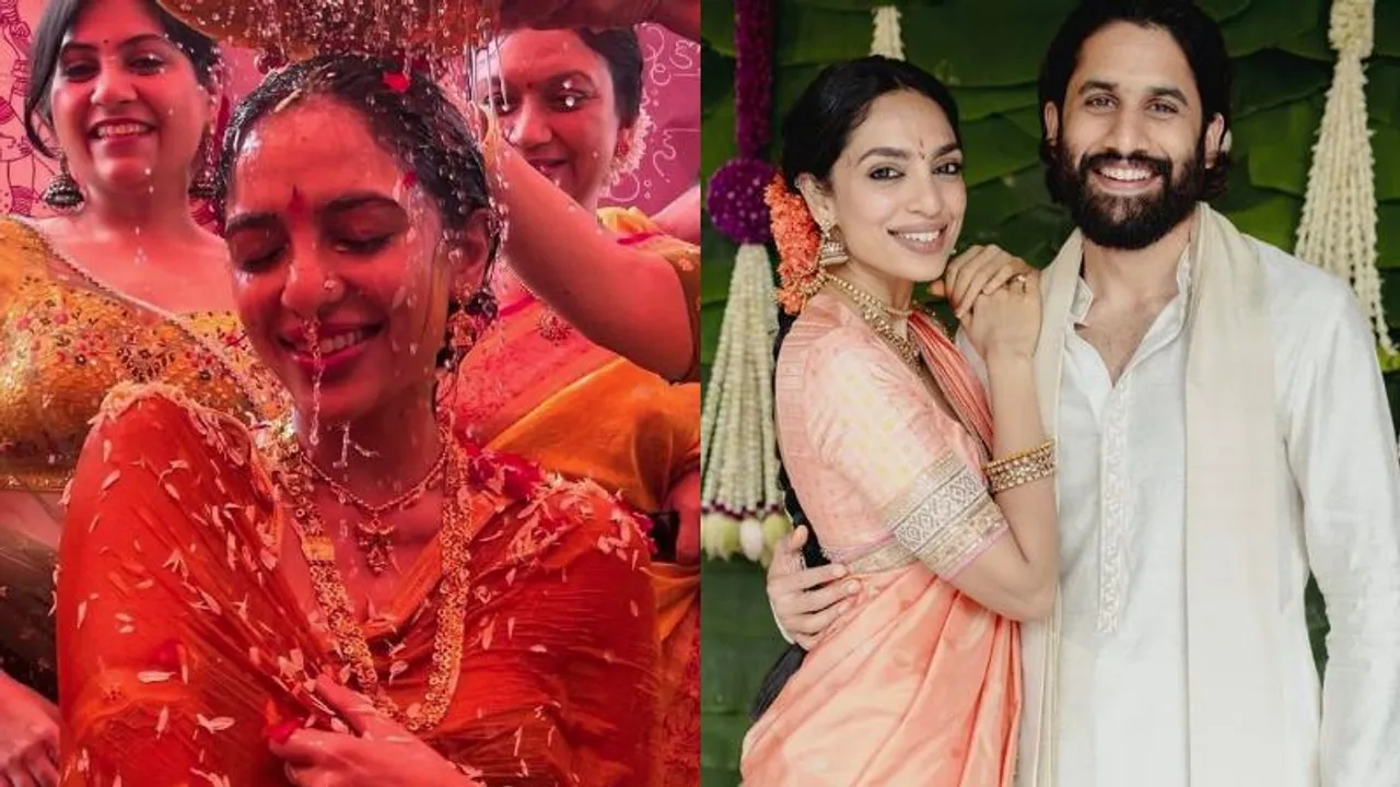 ನಾಗಚೈತನ್ಯ ಮದುವೆ ಸಂಭ್ರಮ.. ಕೆಂಪು ಸೀರೆಯಲ್ಲಿ ಮಿಂಚಿದ ನಟಿ ಶೋಭಿತಾ; ಬ್ಯೂಟಿಫುಲ್ ಫೋಟೋ ಇಲ್ಲಿದೆ