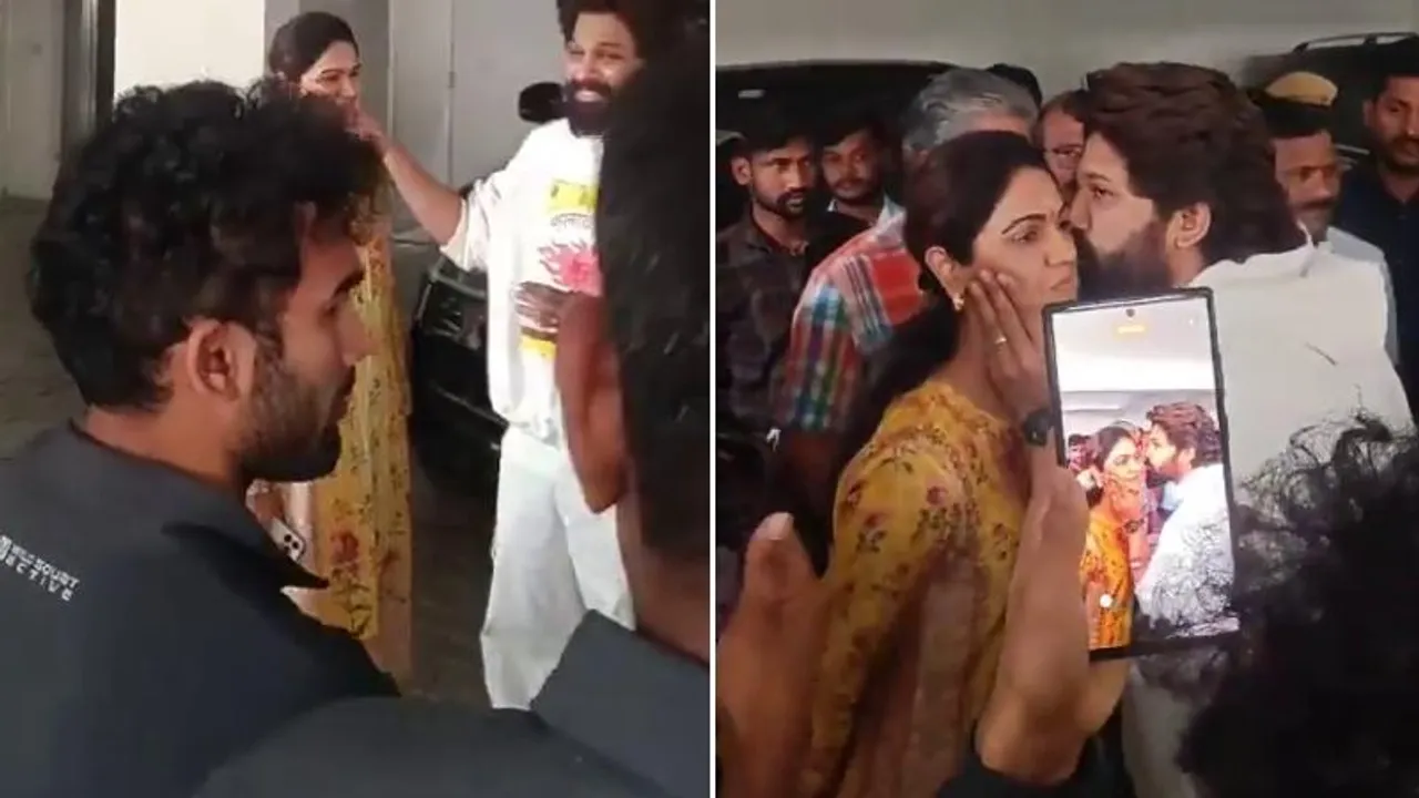 ಗಳಗಳನೇ ಕಣ್ಣೀರಿಟ್ಟ ಅಲ್ಲು ಅರ್ಜುನ್ ಪತ್ನಿ; ಮಡದಿಗೆ ಮುತ್ತಿಟ್ಟು ಪೊಲೀಸ್ ಜೀಪ್ ಹತ್ತಿದ ಐಕಾನ್ ಸ್ಟಾರ್