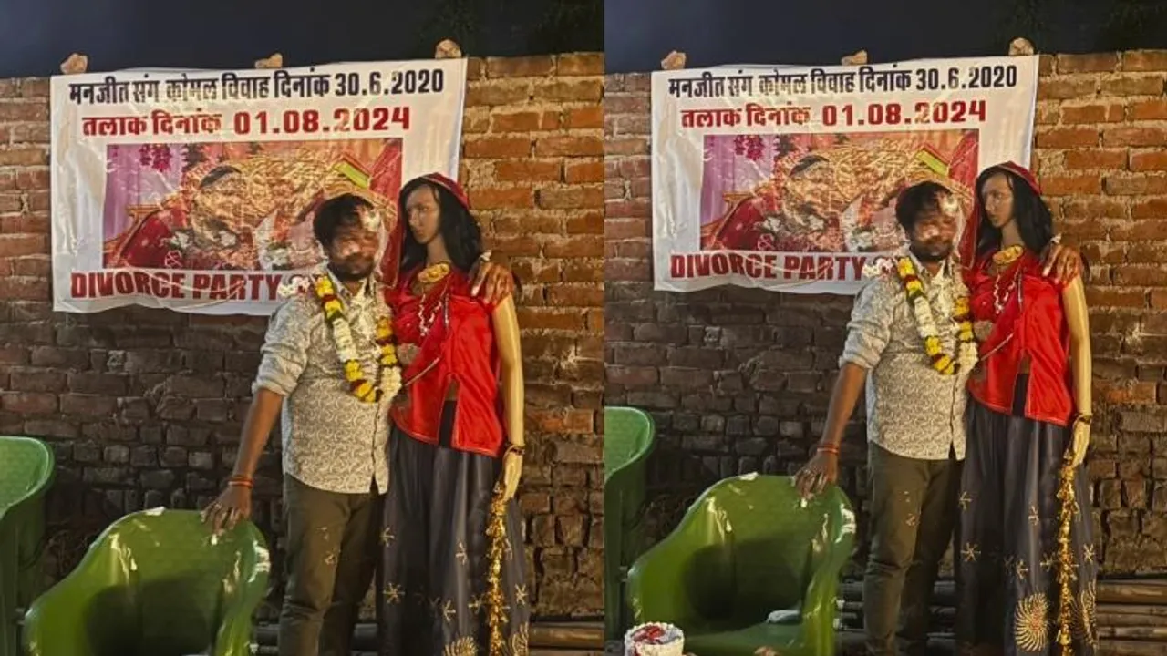 ಮಾಜಿ ಹೆಂಡ್ತಿ ಪ್ರತಿಮೆ ಜೊತೆ ಡಿವೋರ್ಸ್​ ಪಾರ್ಟಿ ಮಾಡಿದ ಗಂಡ; ಆಮೇಲೇನಾಯ್ತು?