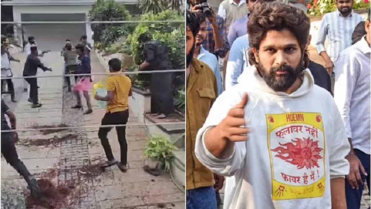 BREAKING: ಅಲ್ಲು ಅರ್ಜುನ್ ಮನೆಗೆ ನುಗ್ಗಿ ದಾಂಧಲೆ; ಕಲ್ಲು ತೂರಾಟ; 8 ಮಂದಿ ಅರೆಸ್ಟ್​
