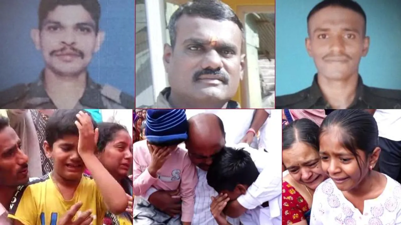 ಹುತಾತ್ಮ ಯೋಧರಿಗೆ ಕಣ್ಣೀರ ವಿದಾಯ.. ಬಿಕ್ಕಿ, ಬಿಕ್ಕಿ ಅತ್ತ ಮಕ್ಕಳು; ಮೂವರು ಕನ್ನಡಿಗರಿಗೆ ವೀರಸ್ವರ್ಗ!