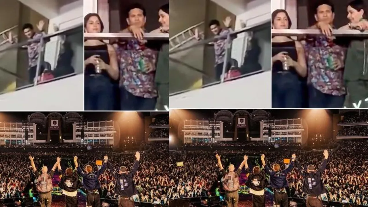 ಕೋಲ್ಡ್​​ ಪ್ಲೇ ಮ್ಯೂಸಿಕ್​​​ ಇವೆಂಟ್​ನಲ್ಲಿ ಸಚಿನ್​​​ ಎಂದು ಘೋಷಣೆ; ತೆಂಡೂಲ್ಕರ್ ಕಂಡು ಜನ ಹರ್ಷೋದ್ಘಾರ