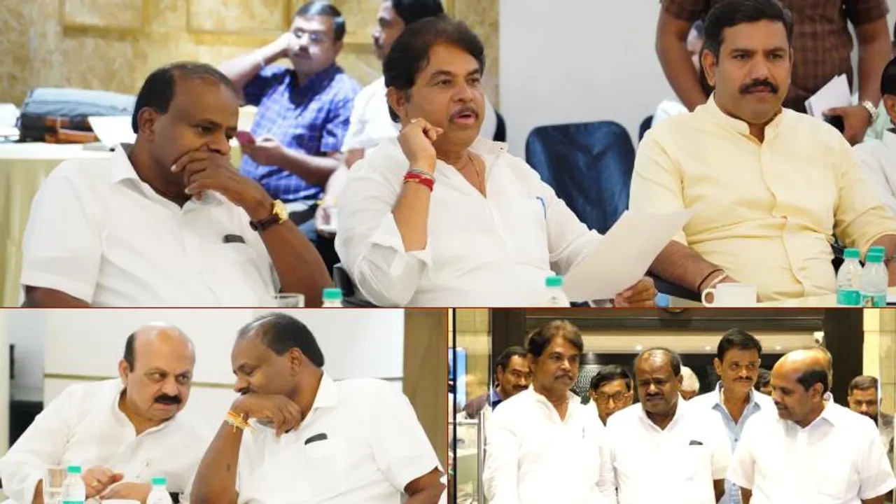 BJP-JDS ನಾಯಕರ ಮಹತ್ವದ ಸಭೆ.. ‘ಕೈ’ ಸರ್ಕಾರ ಕಟ್ಟಿ ಹಾಕಲು ಏನೆಲ್ಲಾ ಚರ್ಚೆ ಮಾಡಲಾಗಿದೆ?
