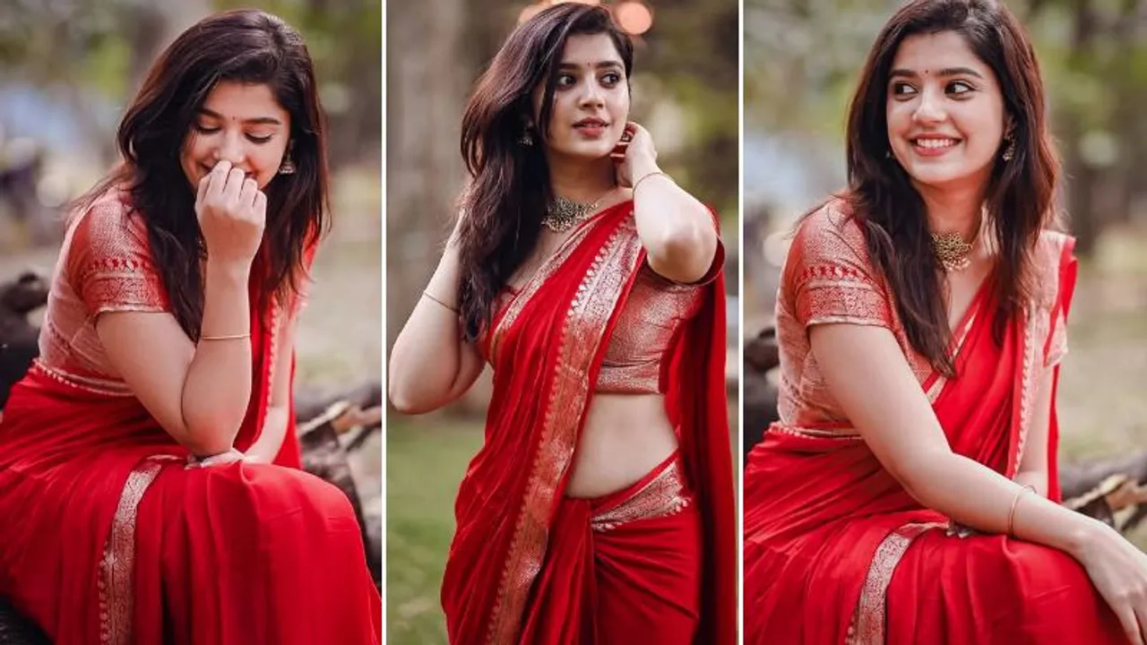 ಕೆಂಪು ಸೀರೆಯಲ್ಲಿ ಅಪ್ಸರೆಯಂತೆ ಮಿಂಚಿದ ರಾಮಾಚಾರಿ ಸೀರಿಯಲ್​ ​ನಟಿ; ದೇವಿಕಾ ಭಟ್ ಬ್ಯೂಟಿಗೆ ಫ್ಯಾನ್ಸ್ ಫಿದಾ!