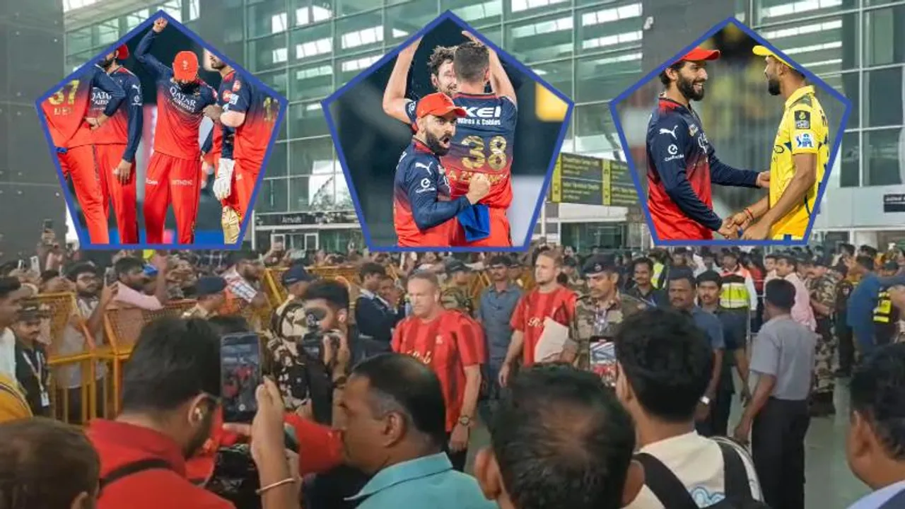ಕೆಂಪೇಗೌಡ ಏರ್​ಪೋರ್ಟ್​ನಲ್ಲಿ RCB ತಂಡಕ್ಕೆ ಭರ್ಜರಿ ಸ್ವಾಗತ.. ಫ್ಯಾನ್ಸ್​ ಇಂದ ಶಿಳ್ಳೆ, ಕೇಕೆ, ಜೈಕಾರ