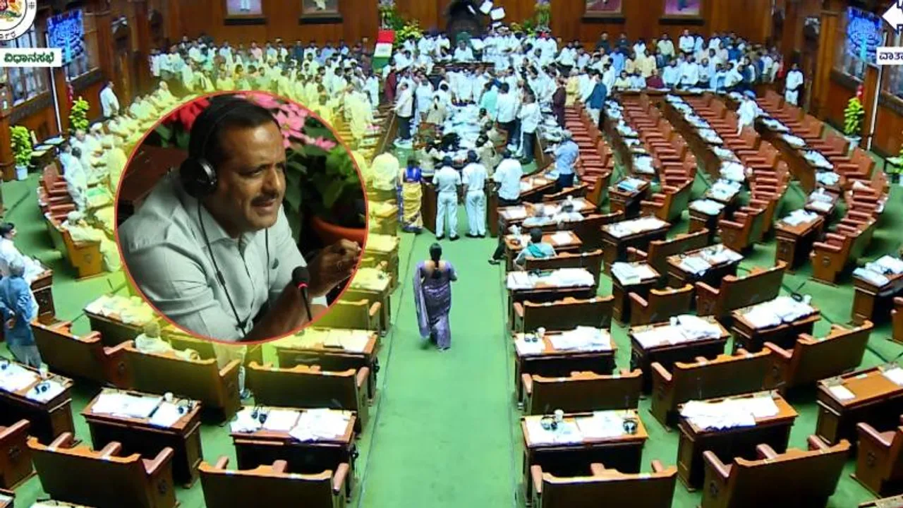 18 ಬಿಜೆಪಿ ಶಾಸಕರನ್ನು ಅಮಾನತು ಮಾಡಿದ ವಿಧಾನಸಭೆ ಸ್ಪೀಕರ್ ಯುಟಿ ಖಾದರ್