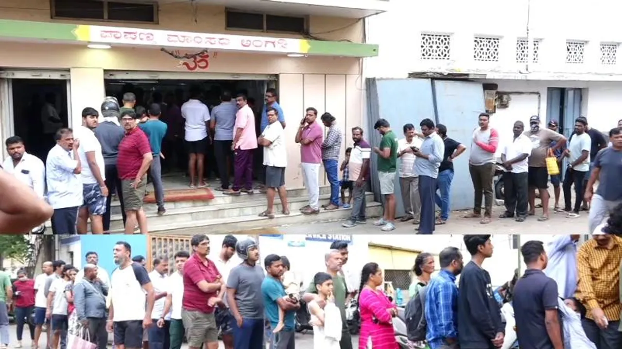 ಹೊಸ ತೊಡಕು ಸಂಭ್ರಮ.. ಮಟನ್ ಅಂಗಡಿ ಮುಂದೆ ಜನವೋ ಜನ..!