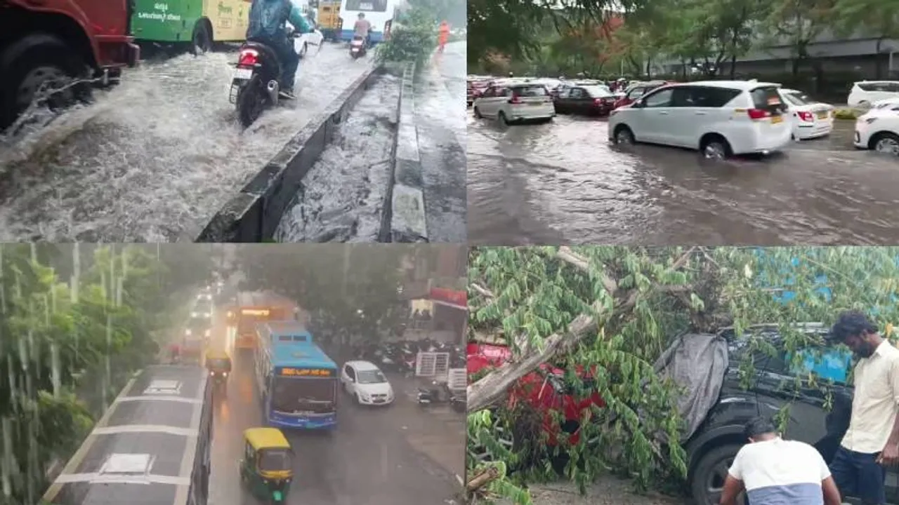 ಬೆಂಗಳೂರಲ್ಲಿ ಮಳೆಯ ಆರ್ಭಟ, ಧರೆಗುರುಳಿದ ಮರಗಳು.. ಎಲ್ಲೆಲ್ಲಿ ಏನೇನ್ ಆಗಿದೆ.. ಟಾಪ್- 10 ಫೋಟೋಸ್
