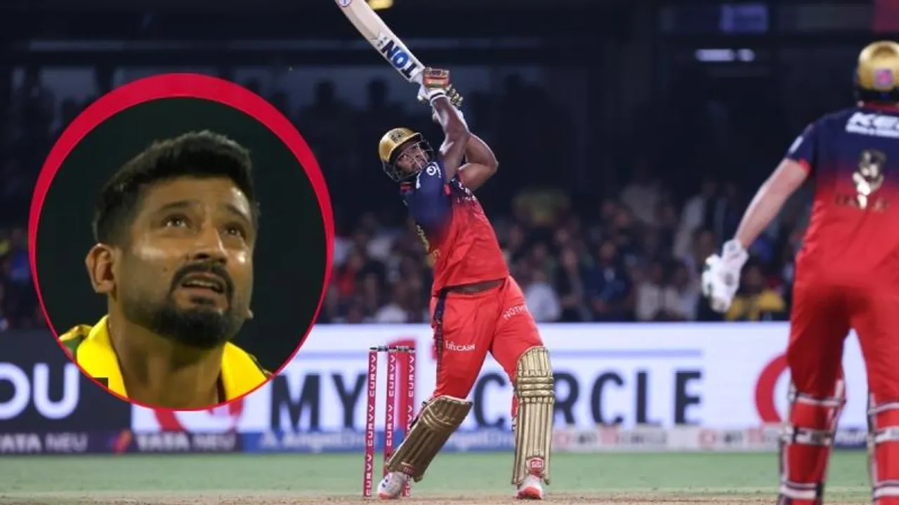 ಒಂದೇ ಓವರ್​, 32 ರನ್​.. ಕೇವಲ 14 ಬಾಲ್​ಗೆ ಅರ್ಧಶತಕ ಸಿಡಿಸಿದ RCB ಸ್ಫೋಟಕ ಬ್ಯಾಟರ್ ​