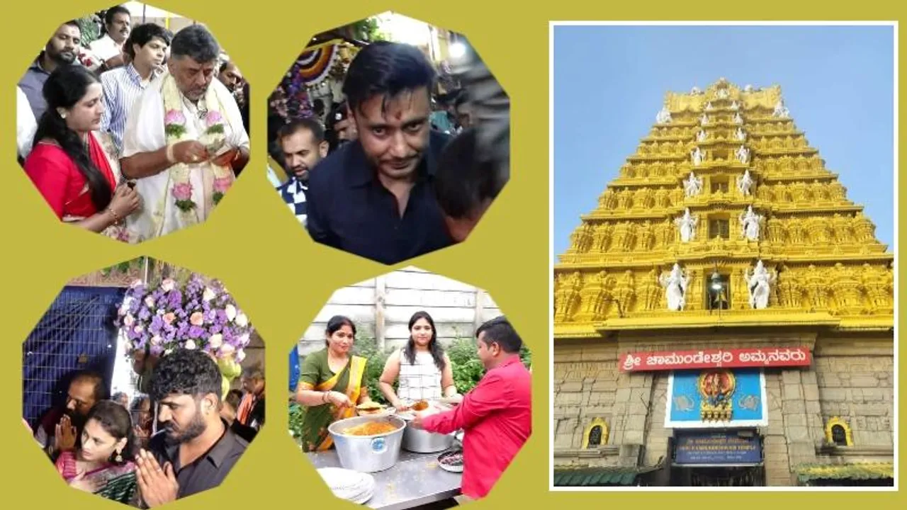ಚಾಮುಂಡಿ ಬೆಟ್ಟಕ್ಕೆ ಹರಿದು ಬಂದ ಭಕ್ತ ಸಾಗರ.. ದರ್ಶನ್​ ಅಭಿಮಾನಿಗಳಿಂದ 9 ಕ್ವಿಂಟಾಲ್ ಪ್ರಸಾದ ವಿತರಣೆ