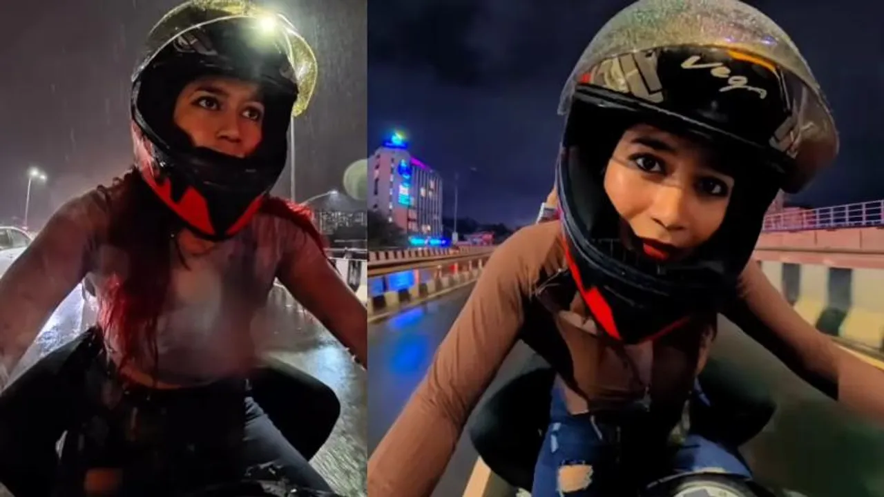 ಬೆಂಗಳೂರಿನ ಬಗ್ಗೆ ನಾಲಿಗೆ ಹರಿಬಿಟ್ಟ ಯುವತಿ​.. ಮಳೆ ಬರ್ತಿದ್ದಾಗ ರಸ್ತೆ ಮೇಲೆ ಹುಚ್ಚಾಟ; VIDEO