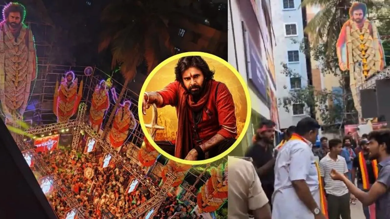 ಪವನ್ ಕಲ್ಯಾಣ್ ಚಿತ್ರದ ಪೋಸ್ಟರ್ ವಿರುದ್ಧ ಕೆರಳಿದ ಕನ್ನಡಿಗರು.. ಬೆಂಗಳೂರಿನ ಥಿಯೇಟರ್​​ನಲ್ಲಿ ಫ್ಯಾನ್ಸ್ ಹುಚ್ಚಾಟ..!