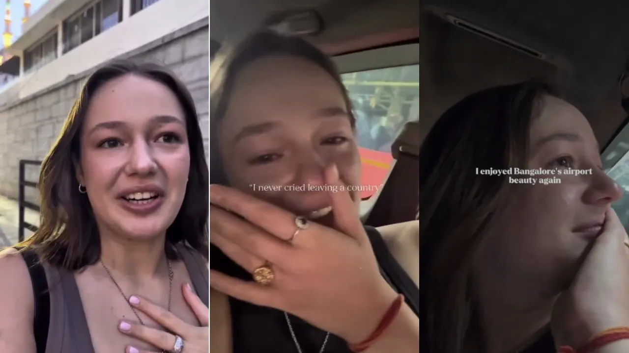 FOREIGNER CRIES WHILE LEAVING BENGALURU-ARINA