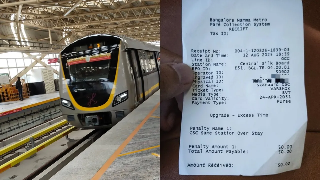 yellow line metro fare and fine