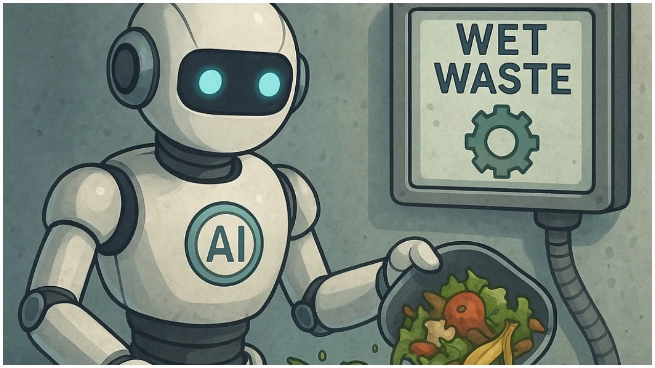 AI robot wet waste