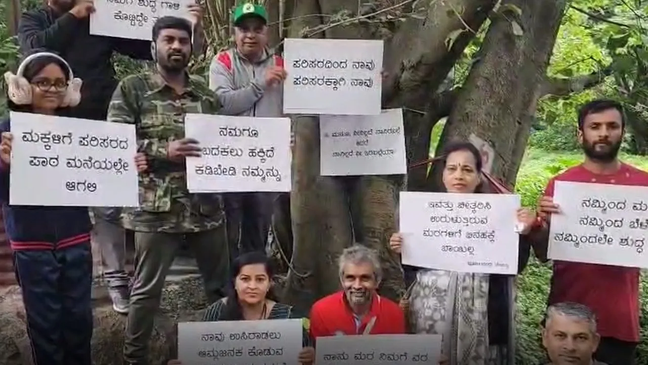 CANTONMENT TREES PROTEST-BENGALURU
