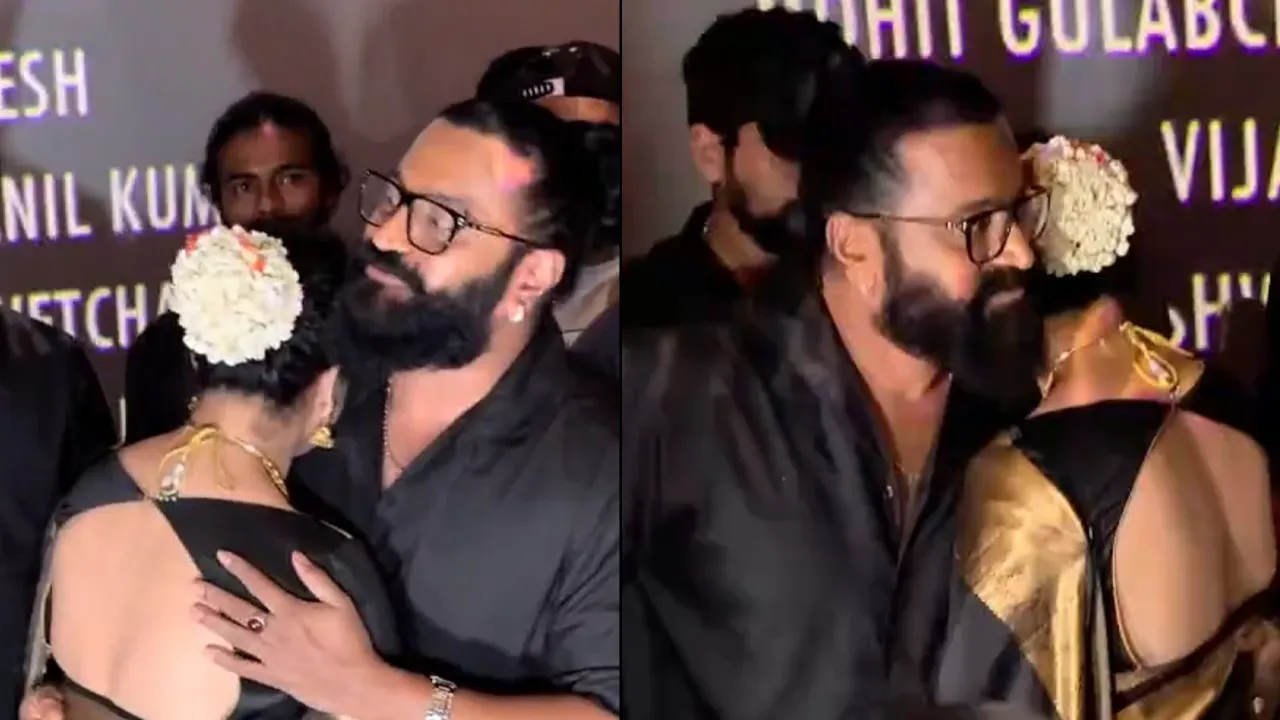 rishab-shettys-wife-pragathi-gets-emotional-at-kantara-chapter-1-screening