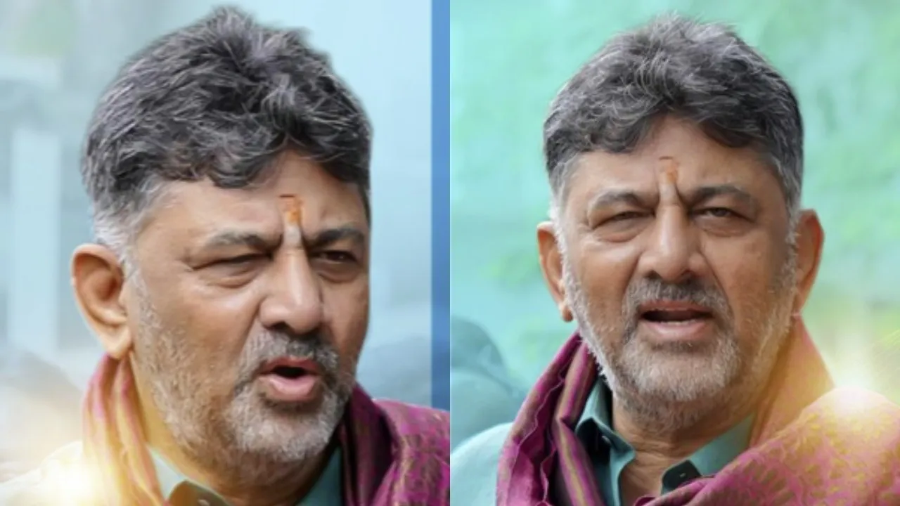 dk shivakumar tunnel road bengaluru bjp protest