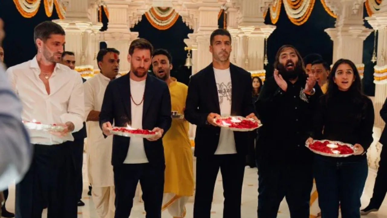 messi in vantara with anant ambani