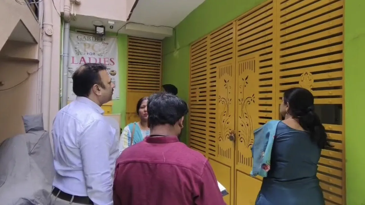 garden pg inspection shantinagar bengaluur gba officials