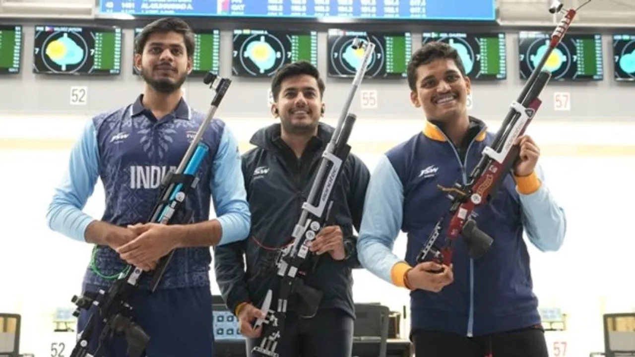 Asian Games: Indian men win gold in 10m air rifle