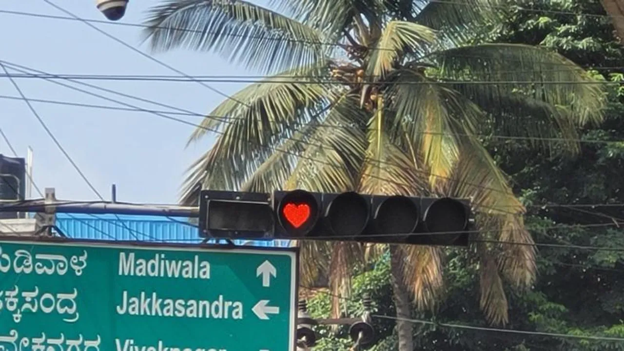 Bengaluru: 40 Traffic signals to get heart-shaped symbols and SOS QR code