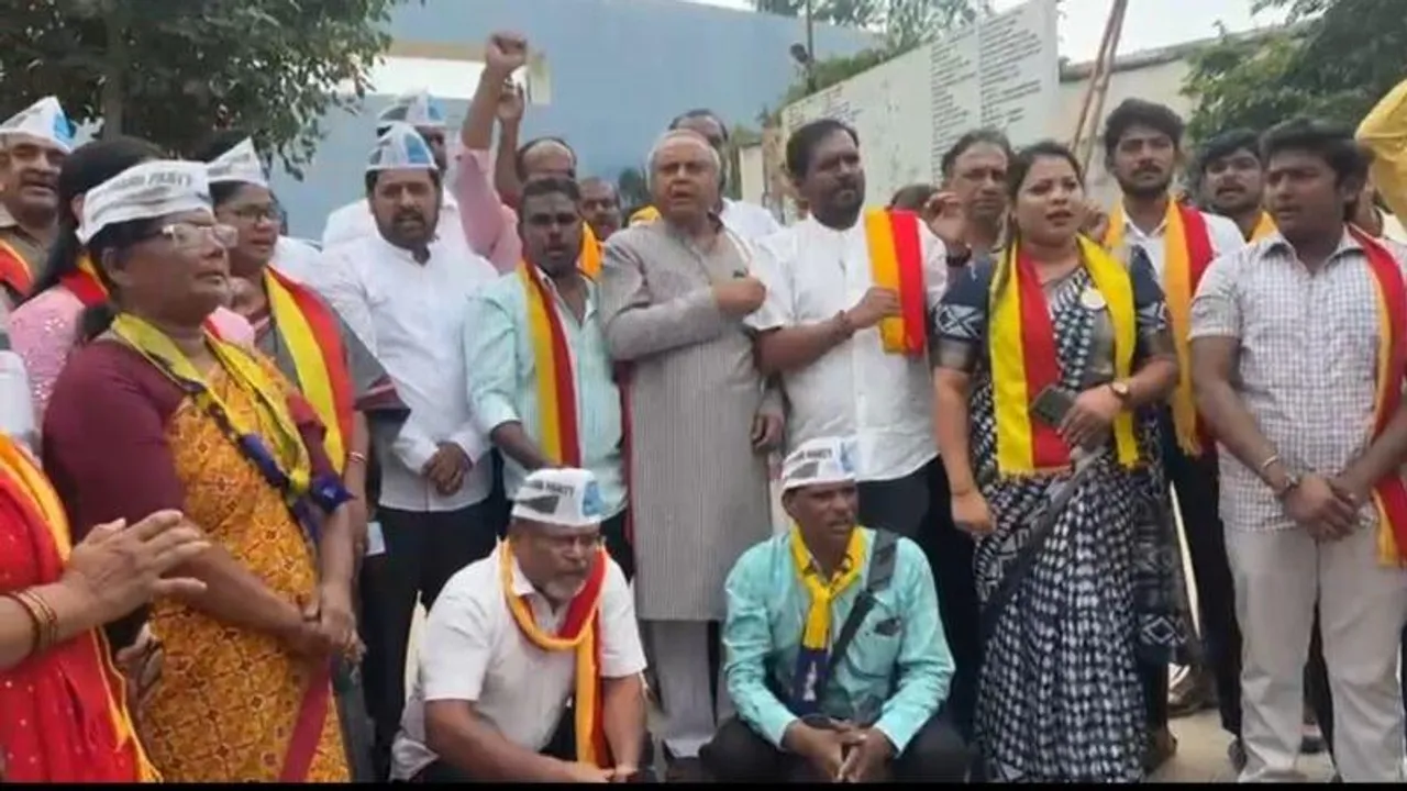 Bengaluru: KRV activists to demonstrate against Narayana Gowda’s arrest in Freedom Park