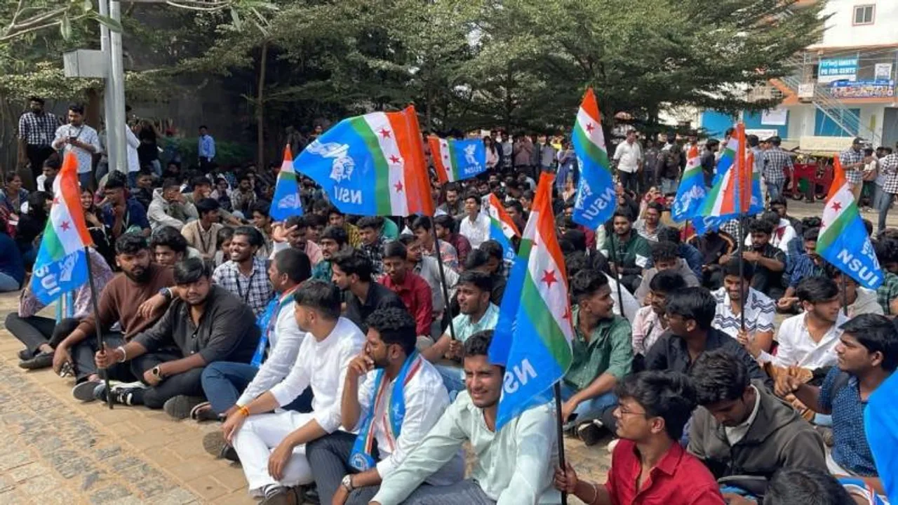 Bengaluru: Presidency University students protest as students with attendance below 75% barred from writing exams