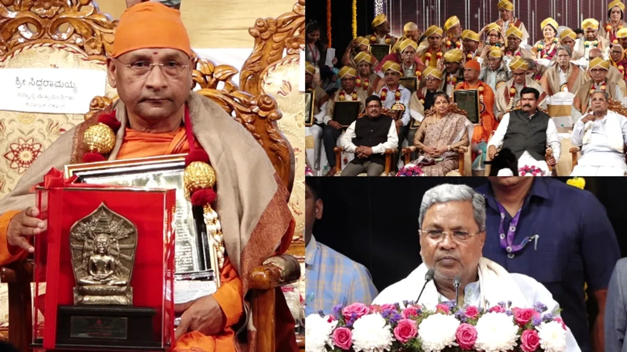 Bengaluru: Sri Japananda Maharaj Swamiji conferred with Bhagwan Mahaveer Shanti Rashtriya Award