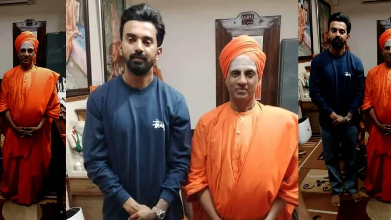 Cricketer KL Rahul visits Siddanga Mutt, seer in awe of his talent 