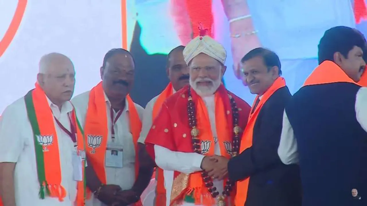 PM Modi's rally in Shivamogga: Dr. CN Manjunath shares stage with PM Modi