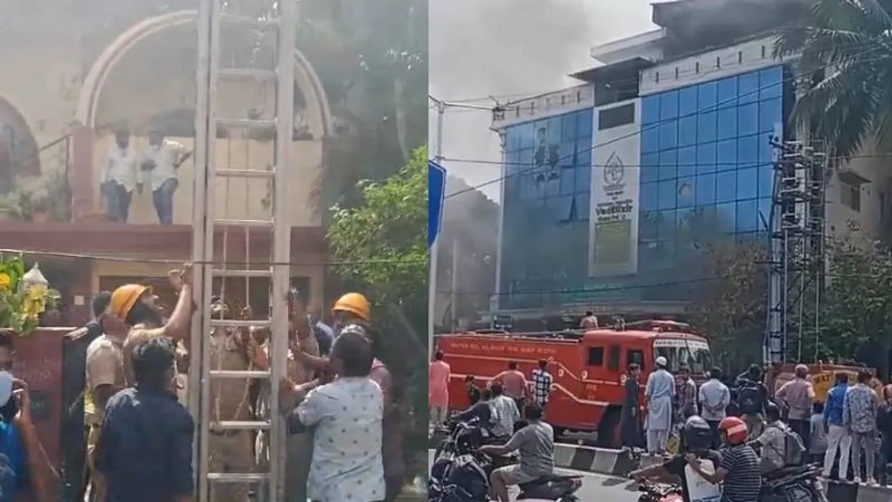 Bengaluru: Miracle Drinks building in RT Nagar catches fire