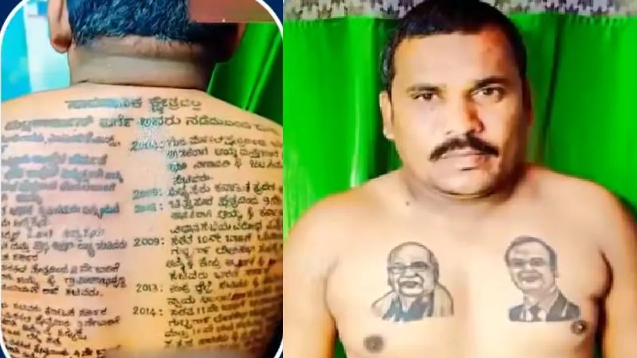 Lok Sabha elections 2024: Mallikarjun Kharge’s fan gets his achievements tattooed on his body