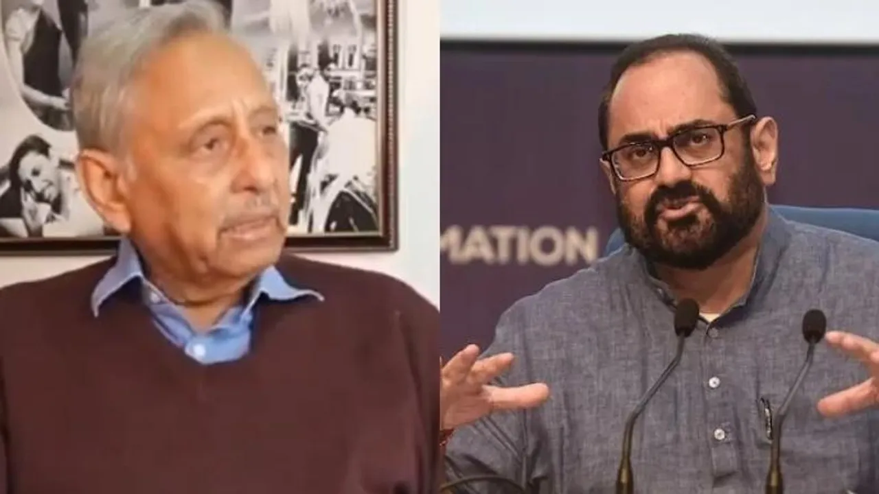 'Congress ideology is fully visible,'; Rajeev Chandrasekhar responds to Manishankar Aiyar