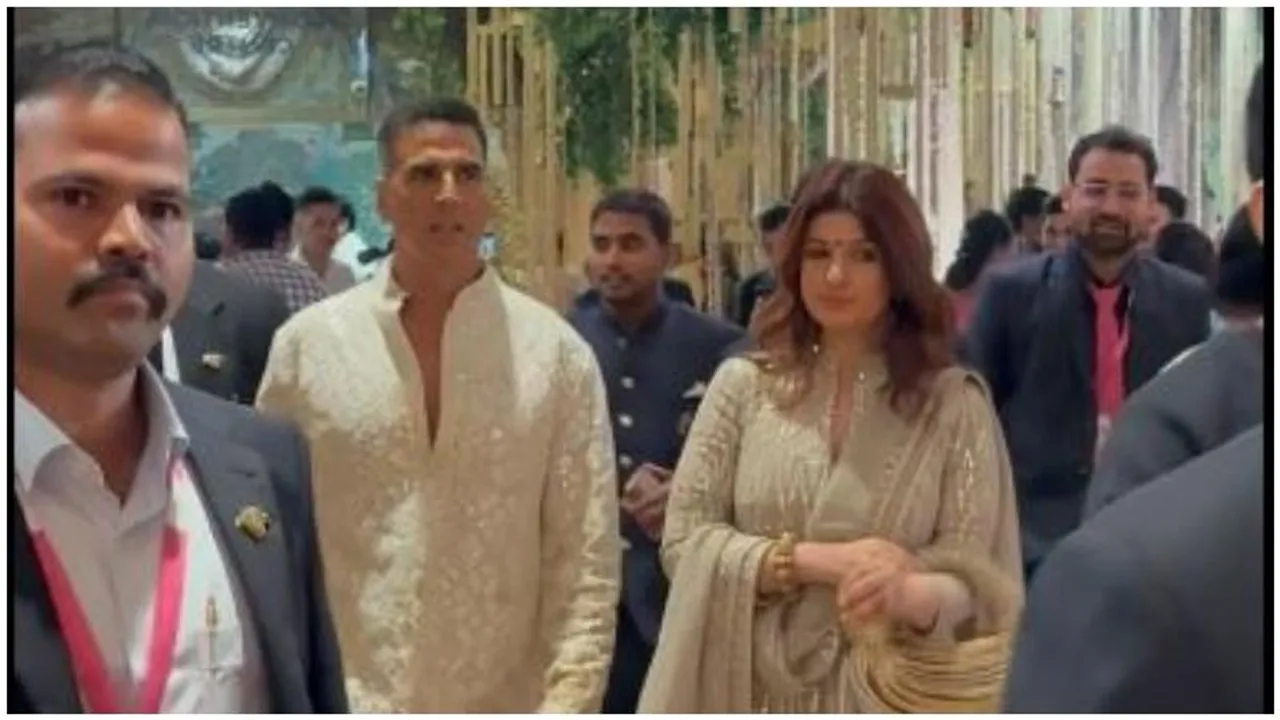 Akshay Kumar and Twinkle Khanna attend Anant Ambani and Radhika Merchant's reception