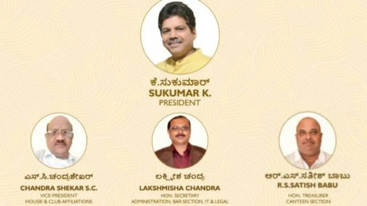 Sukumar.K re-elected as President of Bengaluru City Institute 