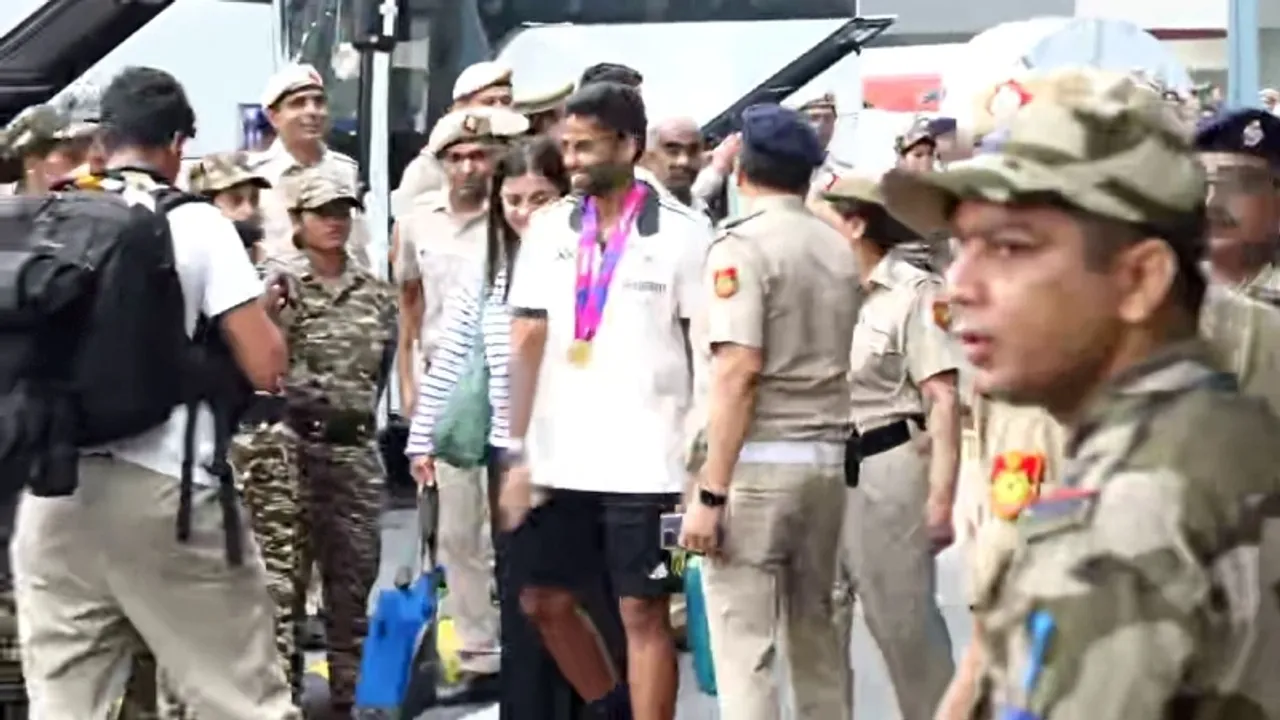BCCI shares video capturing moments of Indian Cricket Team arriving in Delhi 