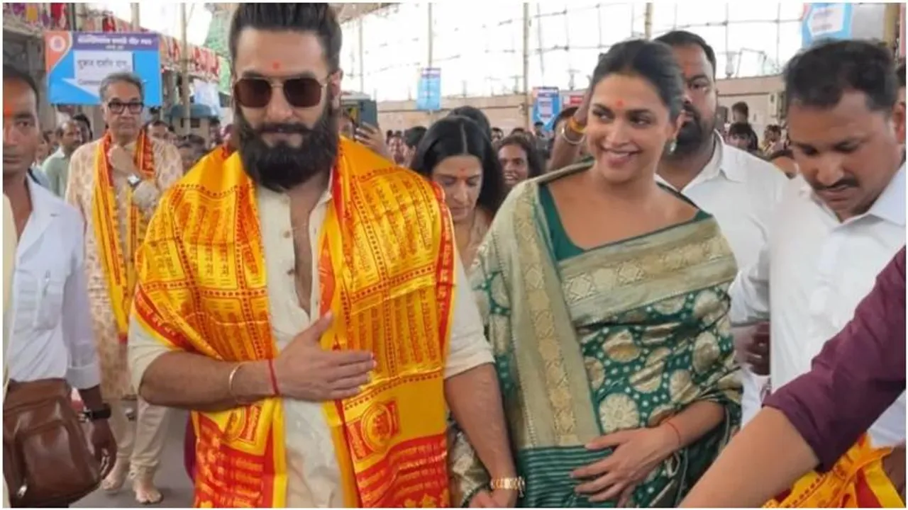 Parents-to-be Deepika Padukone and Ranveer Singh offer prayers at Siddhivinayak Temple