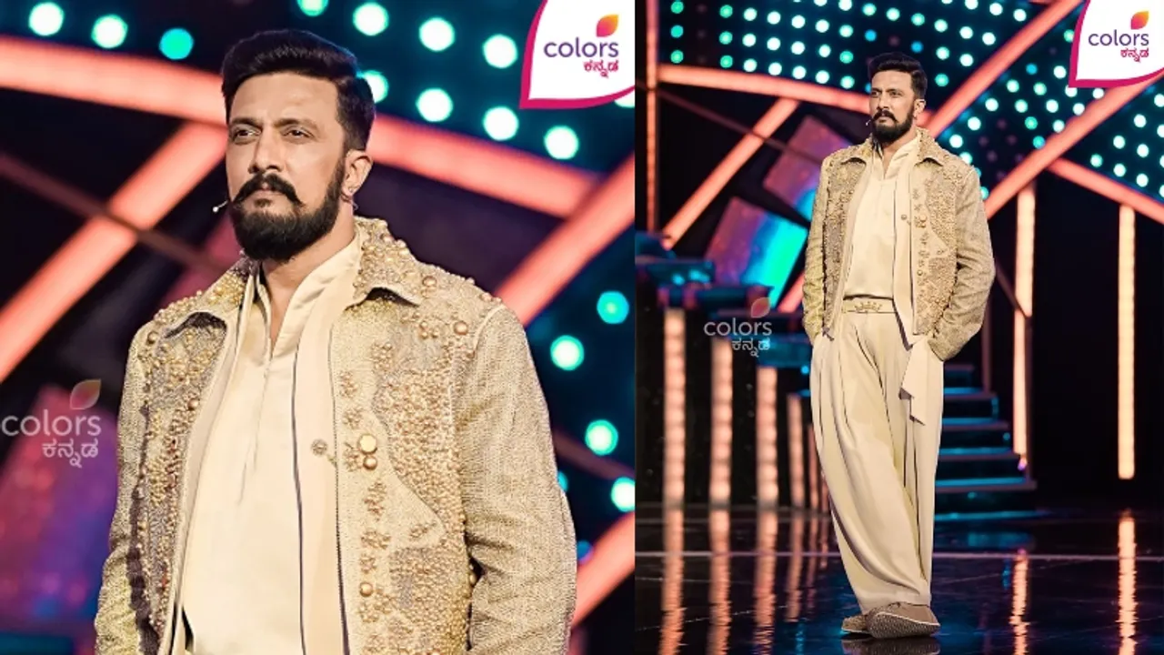 BBK11 kicks off with Kiccha Sudeep's stunning new look in exquisite costume made from Japanese fabric