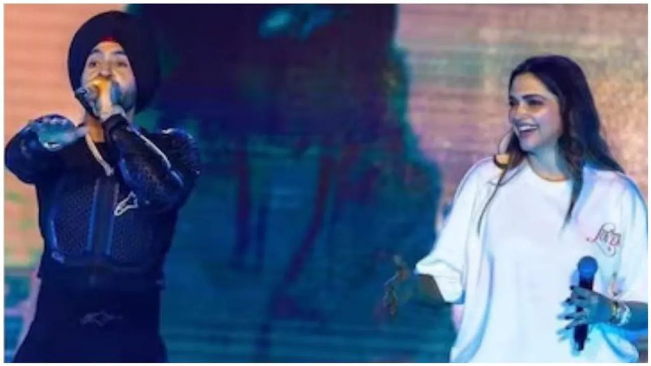 Deepika Padukone makes first public appearance after daughter’s birth; joins Diljit Dosanjh’s concert