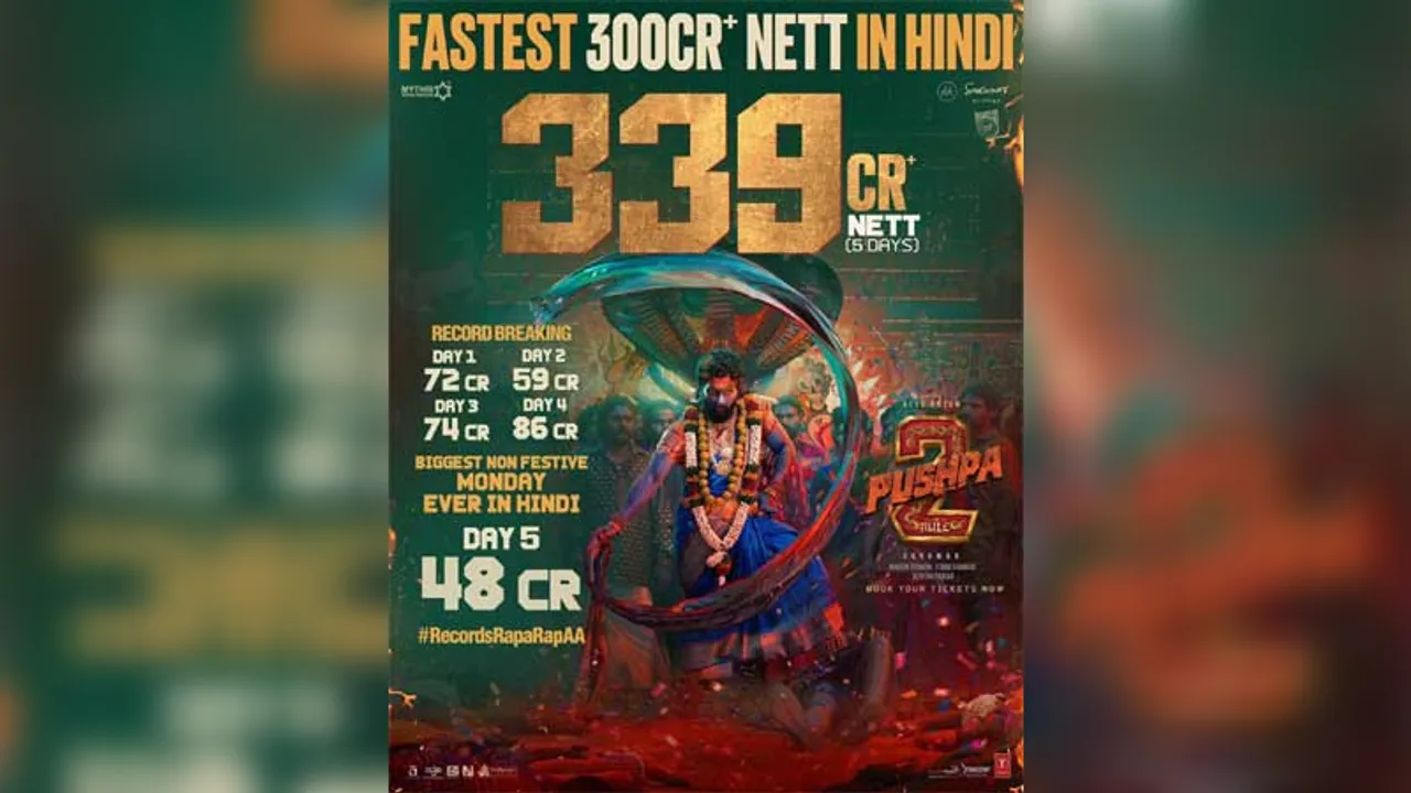 Pushpa 2 nears Rs. 400 crore milestone in Bollywood box office blitz