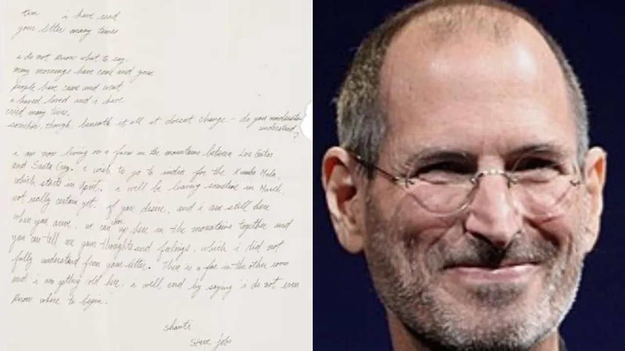 Steve Jobs' handwritten letter sells for $500,312 at auction, revealing spiritual journey