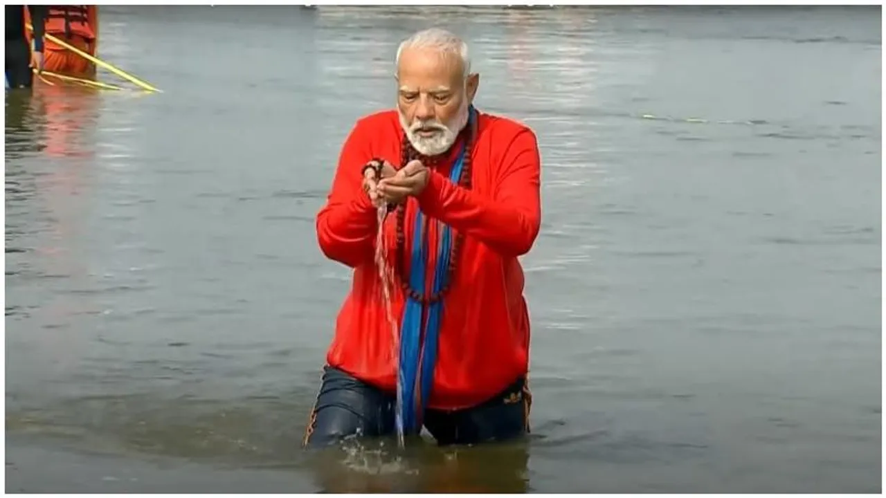 PM Modi takes holy dip at Maha Kumbh Mela in Prayagraj