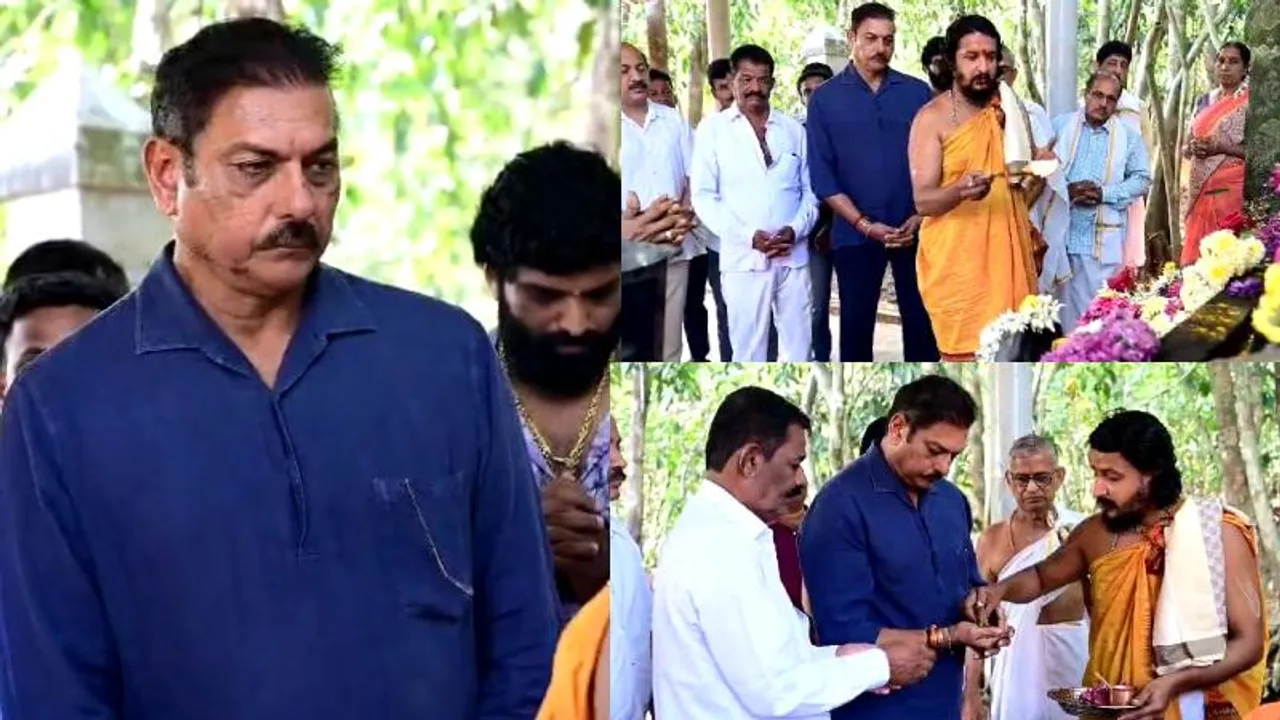 Ravi Shastri visits Karvalu Vishnumurthy Temple for Naga darshan
