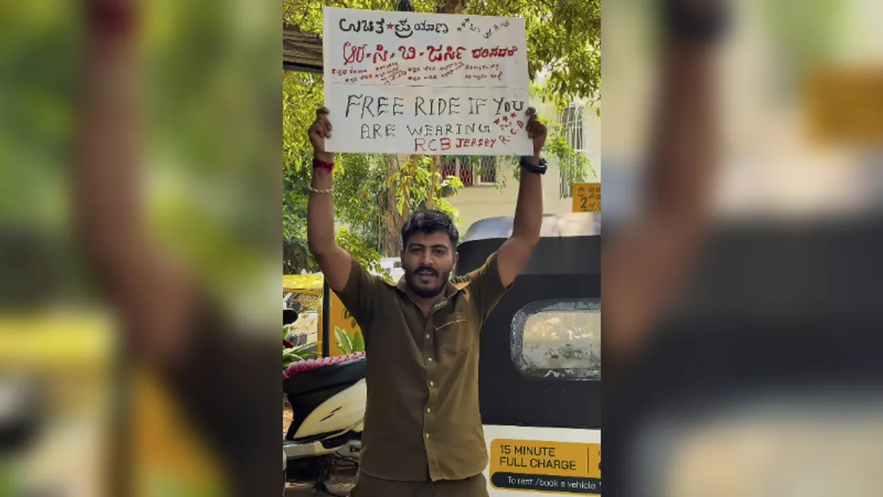 Bengaluru’s RCB fever: auto driver’s special gesture wins hearts