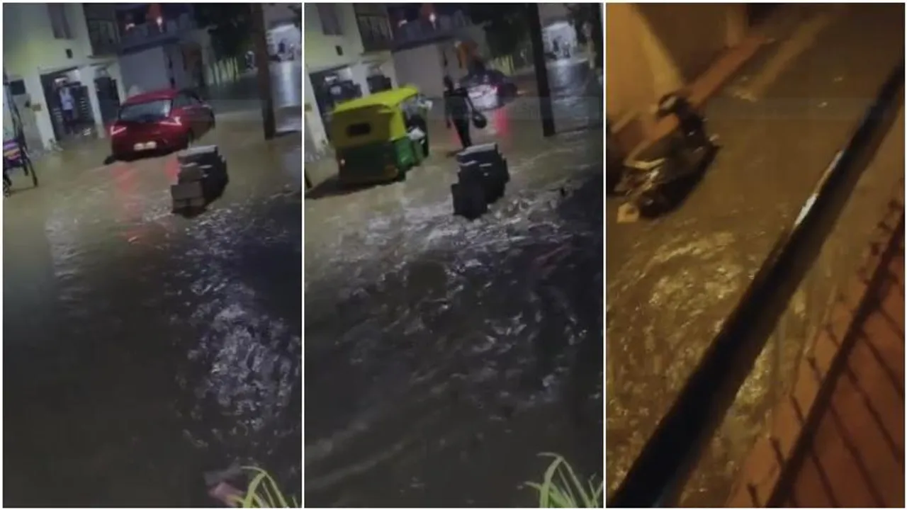 Heavy rains lash Silicon City, roads flooded and trees uprooted